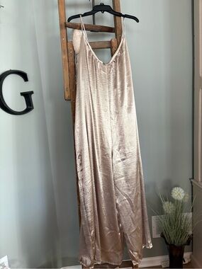 Karen T design, champagne, color jumpsuit size 3X NWOT